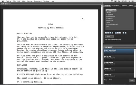 Film script software free. The most important rules about movie script format are: Screenplays are written in 12-point Courier font, with one-inch margins on the top, bottom, and right. The left margin is 1.5” to allow for binding. The title page should include the title of the screenplay and the author’s name and contact information. 
