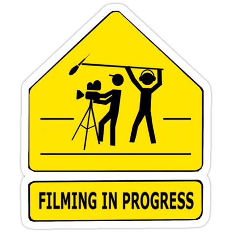 Filming In Progress Sign Printable
