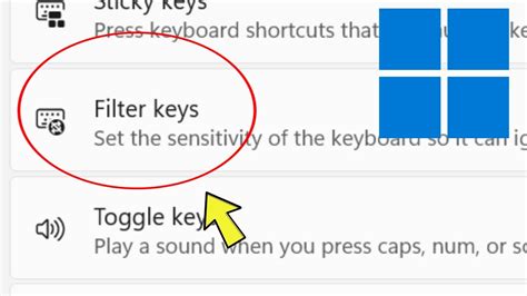 Filter keys in computer