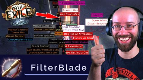 You can preview, personalize and download the filters with a rich customization UI and optimize them for your playstyle and preferences. . Filterblade