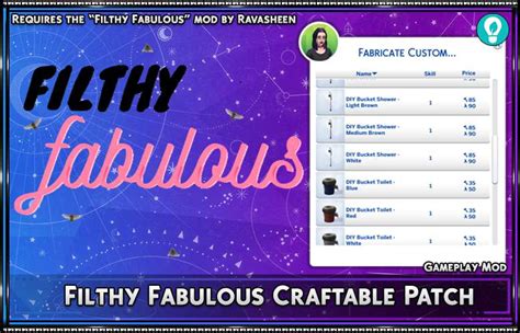 Filthy Fabulous Craftable Patch SrslySims on Patreon