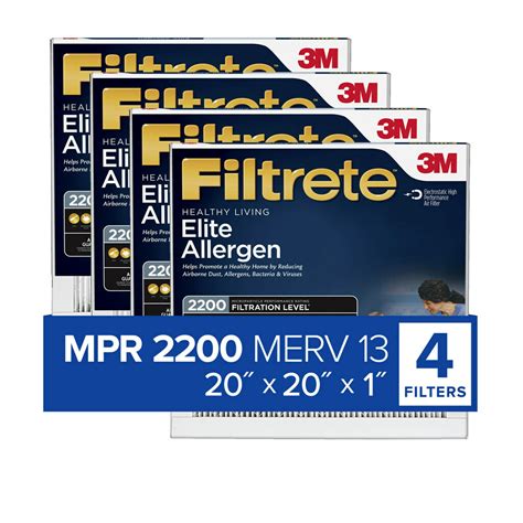 Filtrete 20" x 25" x 4" Allergen Bacteria and Virus Air Filter 1550 MPR. Filtrete. 4.7 out of 5 stars with 401 ratings. 401. $34.99. When purchased online. Filtrete 700 MPR Dust Pollen and Pet Dander Electrostatic Air Filter. Filtrete. 4.8 out of 5 stars with 25 ratings. 25. $11.99.. Filtrete 20 x 20 x 1