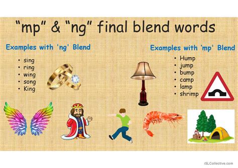 Final Consonant Blend Words. general… English ESL powerpoints