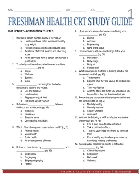 Final Exam Study Guide