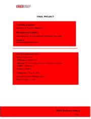 Final Project MIF Kayon Allen.pdf - FINAL PROJECT Training...