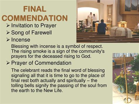 Final commendation prayer catholic.  Final Commendation and Song of Farewel...