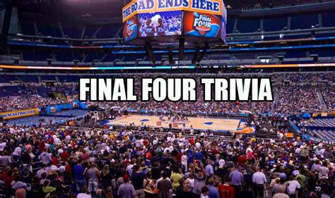 This quiz covers fun and interesting facts related to the Final Four in NCAA Men's Basketball through the 2001 championship. Enjoy! A multiple-choice quiz by BaronTR . Estimated time: 5 mins. Last 3 plays: Guest 173 ( 8/15 ), Guest 107 ( 8/15 ), Guest 170 ( 12/15 ).. 