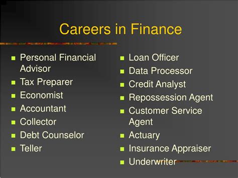 Finance Career Cluster