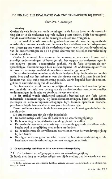 Financiële evaluatie