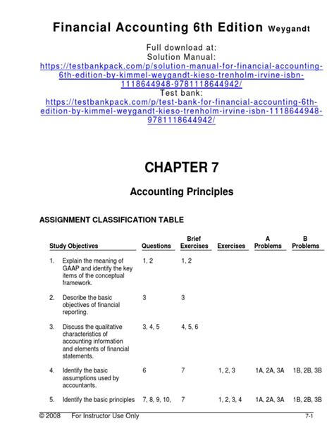 Financial Accounting 6th Edition Answer Key Download