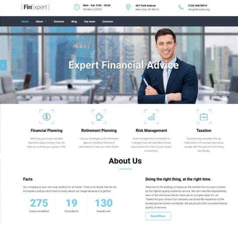 Financial Advisor Website Template