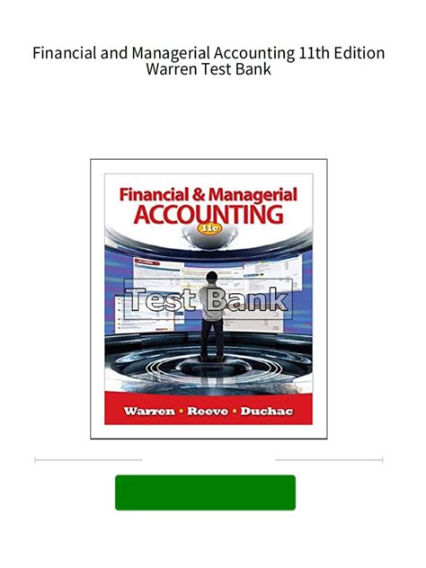 Financial And Managerial Accounting 11th Edition Answer Key