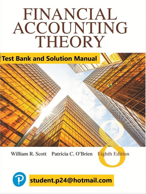 Financial accounting theory scott solution manual. - Tariffe iata e manuale di biglietteria.
