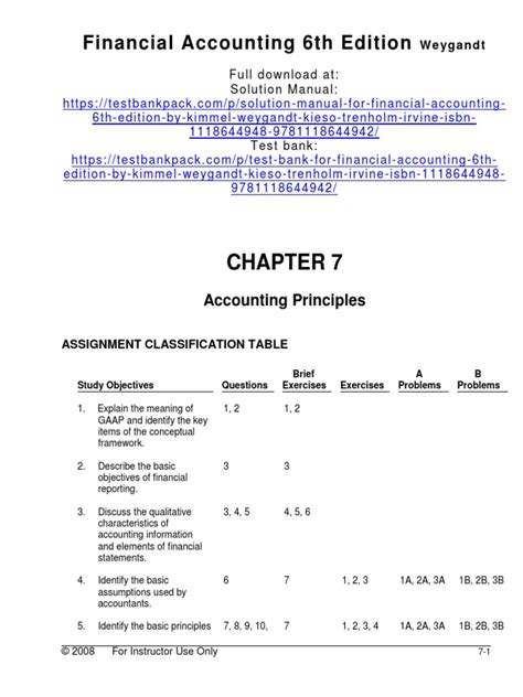 Financial accounting weygandt 6th edition solution manual. - Manual de solución kondepudi de termodinámica moderna.