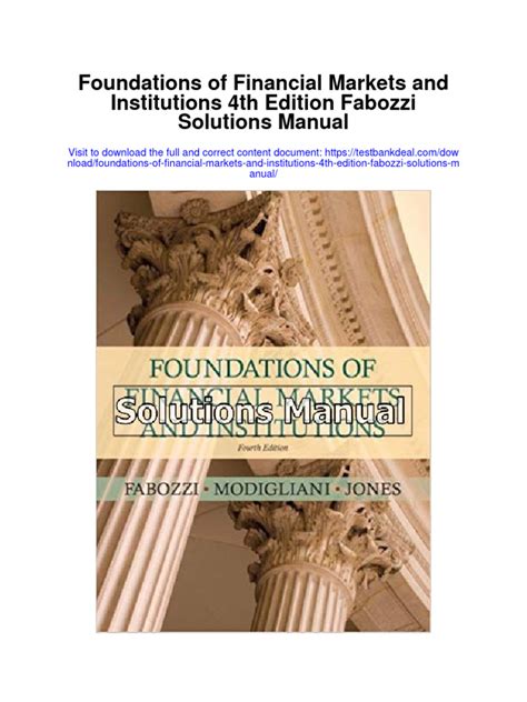 Financial markets and institutions solutions manual fabozzi. - Magyarok öselei, hajdankori nevei és lakhelyei.