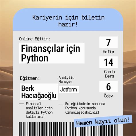 Finansçılar için Python Finans ve Python Eğitimi robot_dreams. 