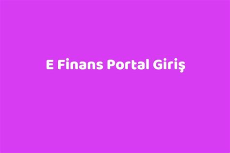 Finans portal
