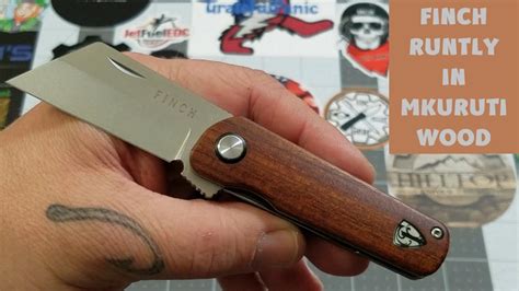 Finch Knife Co. Runtly With Mkuruti Wood Scales - Quick Look