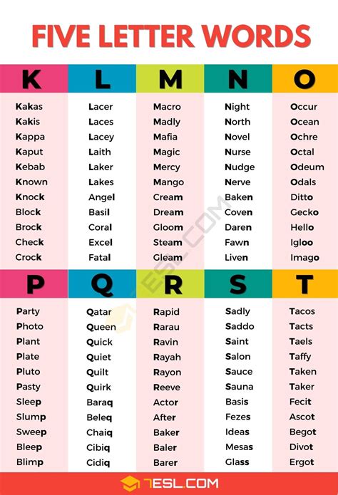 Find A Word Containing These Letters