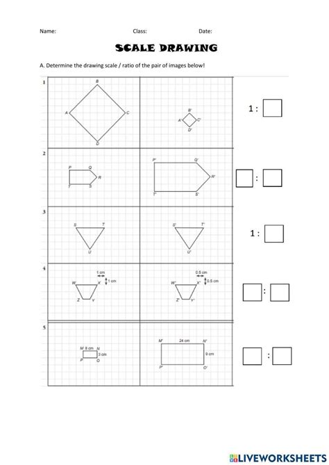 Find Areas Using Scale Drawings Worksheet
