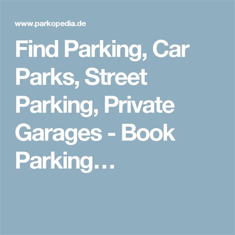 Find Parking, Car Parks, Street Parking, Private Garages - Book Parking