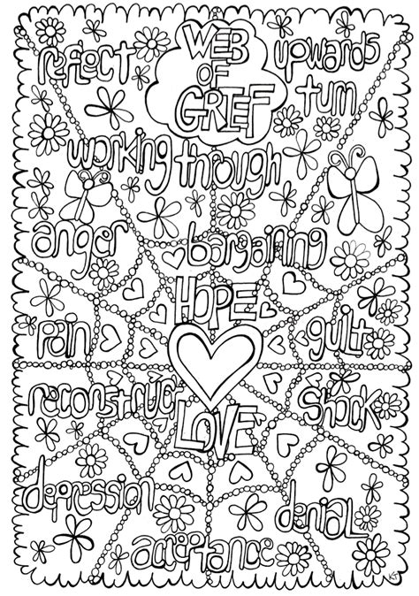 Find Solace and Strength with Inspirational Grief Coloring Pages