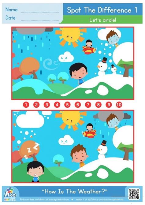 Find The Differences Game Worksheets 99Worksheets