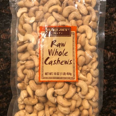 Find Trader Joes Raw Whole Cashews Calories & Nutrition Facts ...