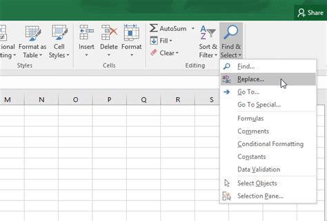 Find and replace in excel.  Explore the advanced settings and This artic...