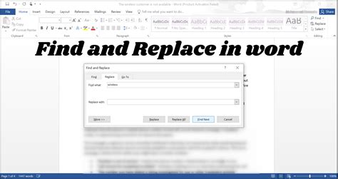 Find and replace in word.  Search and modify documents efficiently with regular expressions ...