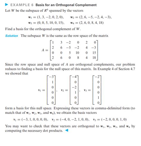 Find basis of orthogonal subspace.  Vocabulary words: orthogonal complement, row space. ...