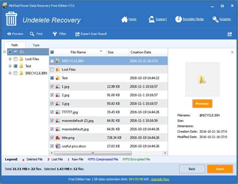 Recovering files with third party software. Download and in