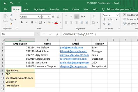 Find in excel.  This page contains many easy to follow VLOOKUP examples.  Use the Find and Re...