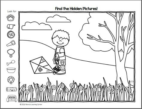 Find it! Spring Hidden Picture Worksheets Mamas Learning Corner