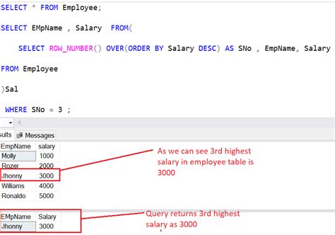 Find nth highest salary in sql server sql query to find 2nd, 3rd ...