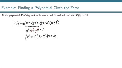 Find polynomial with given zeros.  Save to Notebook! Given a list of &ldquo;zeros&rdquo;, i...