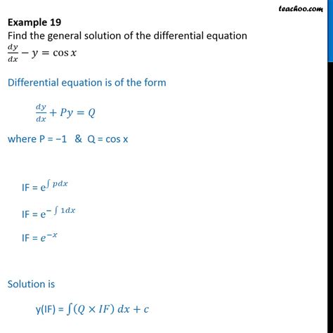 Find the general solution of the differential equation dy/dx= cos^3x