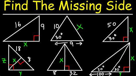 Find the missing side length calculator. Pythagorean Theorem calculatorcalculates the length of the third side of a right triangle based on the lengths of the other two sides using the Pythagorean theorem. The length of the hypotenuse of a right triangle, if the lengths of the two legs are given; The length of the unknown leg, if the lengths of the leg and hypotenuse are given. 