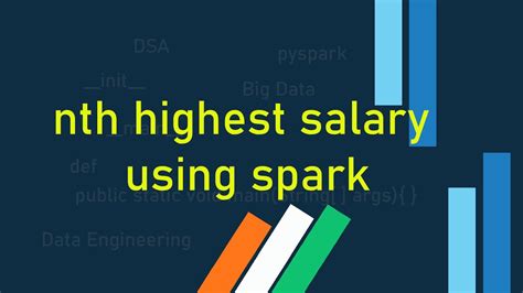 Find the nth highest salary in a table using spark - YouTube