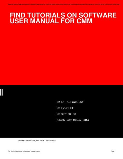 Find tutorials on software user manual for cmm. - Caterpillar 428d operatore e manuale di manutenzione.
