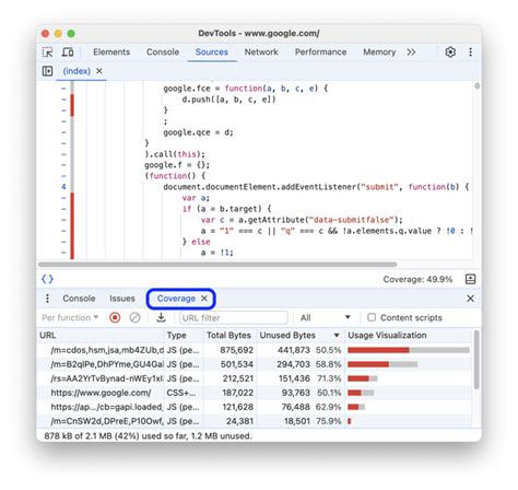 Find unused code javascript.  Enter your URL to get coverage data for your JavaScript code.  T...