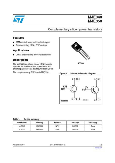 Findchips: MJE350 by STMicroelectronics