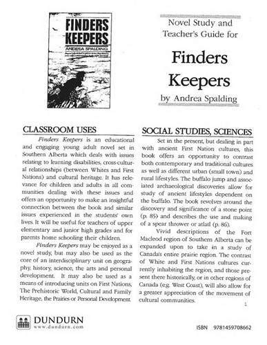 Finders keepers teachers guide dundurn teachers guide. - Adverse possession a practical legal guide.