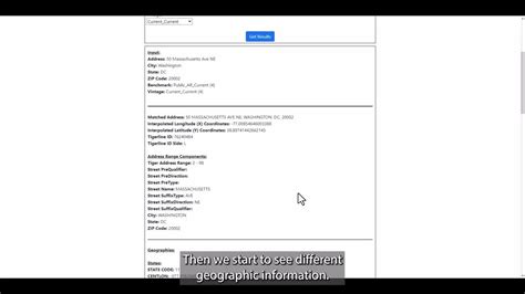 Finding Geographic Information Using the Census Geocoder YouTube