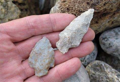 Native American Indian arrowheads were made from flint, or hard stones that could flake easily. These hard stones were sharpened into projectile points by a process known as flintknapping. To make useful projectile points like arrowheads or spear tips, the piece of flint was struck with a hammerstone to remove large sharp flakes of flint.. 