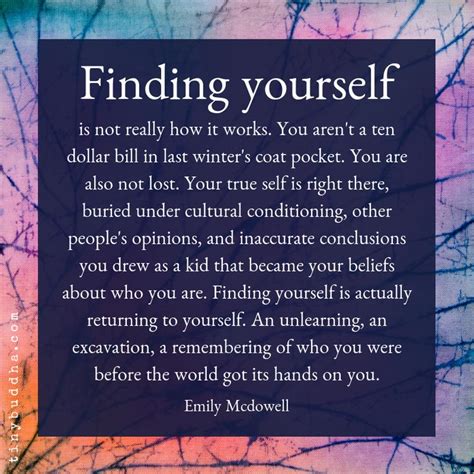 Finding yourself is a divine experience.