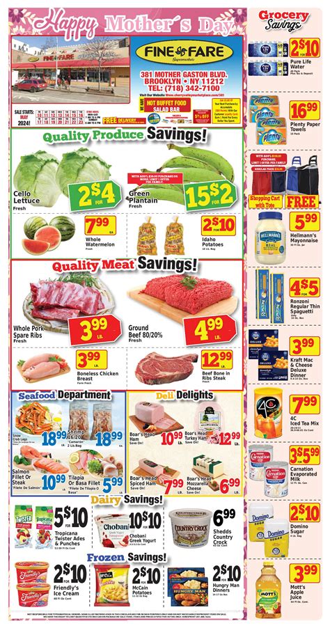 When everyone else’s prices aresoaring you can’t believe what Fine Fare has to offer coming up this Friday! Bacon – $3.99/lb, Purdue oven roaster chicken, only $.99/lb and for dessert Betty Crocker Super Moist cake mix only $.99/lb. There are too many specials to list, so take a look at Friday’s ad. 