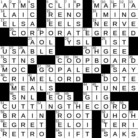 Today's crossword puzzle clue is a quick 