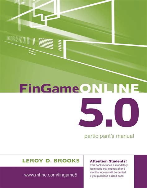 Fingame 5 0 participants manual with registration code irwin mcgraw hill series in finance insurance and real. - Así son los abuelos que viven lejos.