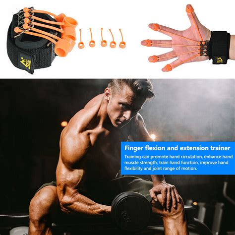 Finger Flexion Extension Training Device Strength Trainer (Black …